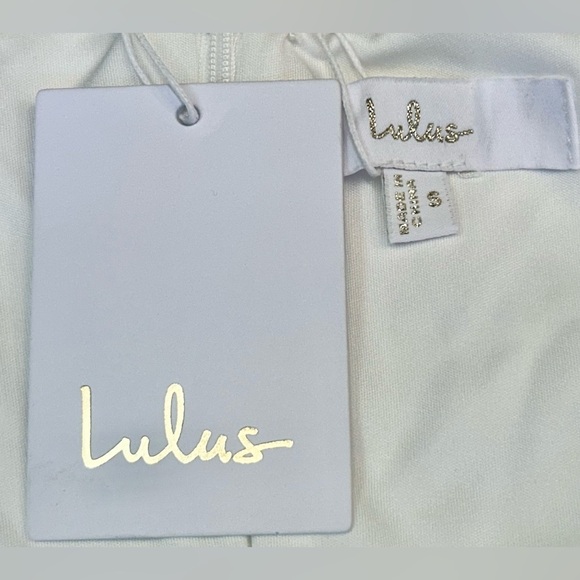 NWT Lulus Your Sweetie White Tie-Strap Column Maxi Dress, Size Small - Picture 11 of 15